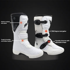 Atlas A5060-00-05 Youth Traction Boot White - Size 5