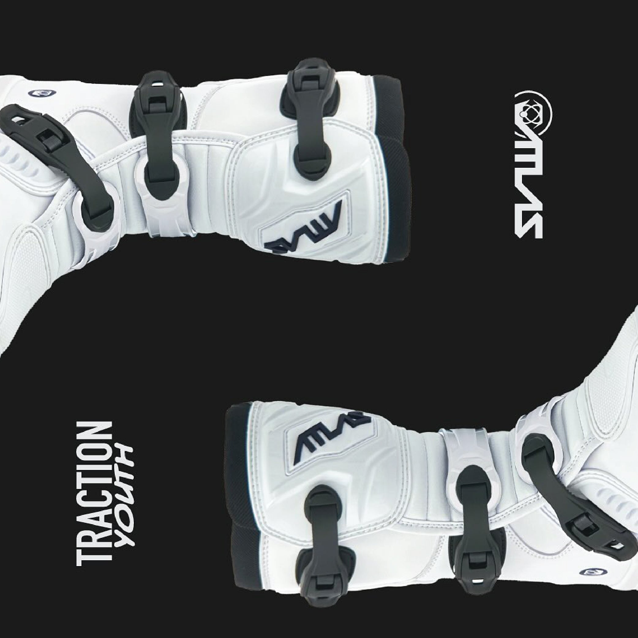 Atlas A5060-00-05 Youth Traction Boot White - Size 5