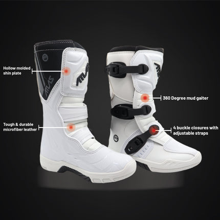 Atlas A5060-00-06 Youth Traction Boot White - Size 6