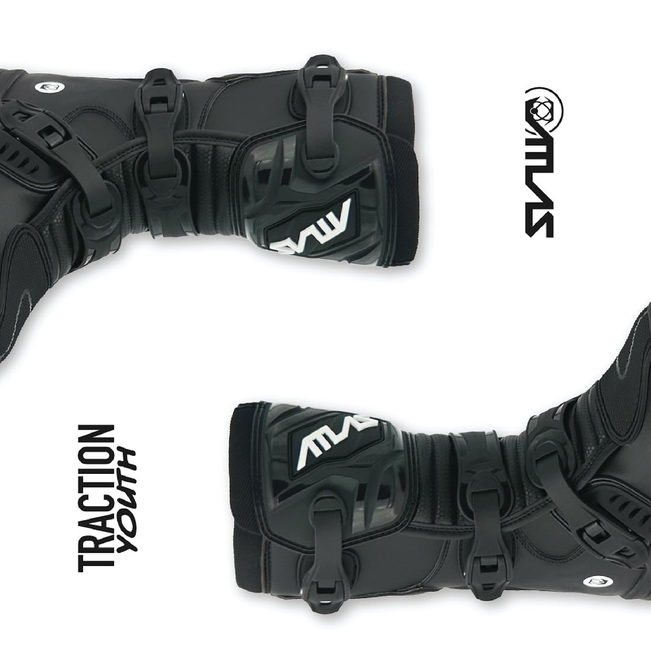 Atlas A5060-01-04 Youth Traction Boot Black - Size 4