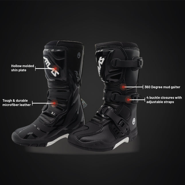 Atlas A5060-01-05 Youth Traction Boot Black - Size 5