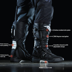 Atlas A5200-01-10.5 Traction Enduro Boot Black - Size 10.5