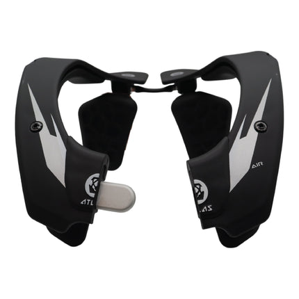 Atlas Air Anti-Compression Sport Neck Brace (Adult - Small) for Use In: Powersports, Offroad Racing, Motocross, Mountain Biking, BMX, Snowmobiling, Snowboarding (Black/Chrome)