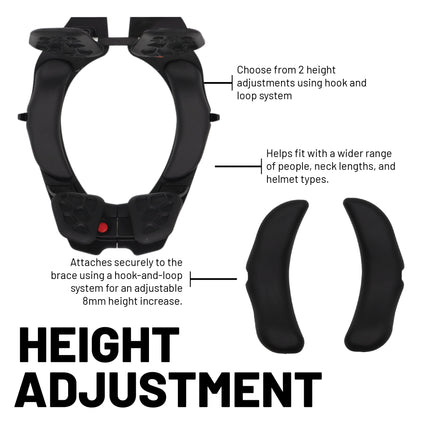Atlas Air Anti-Compression Sport Neck Brace (Adult - Large) for Use In: Powersports, Offroad Racing, Motocross, Mountain Biking, BMX, Snowmobiling, Snowboarding (Black/Chrome)