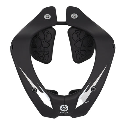 Atlas Air Anti-Compression Sport Neck Brace (Adult - Large) for Use In: Powersports, Offroad Racing, Motocross, Mountain Biking, BMX, Snowmobiling, Snowboarding (Black/Chrome)