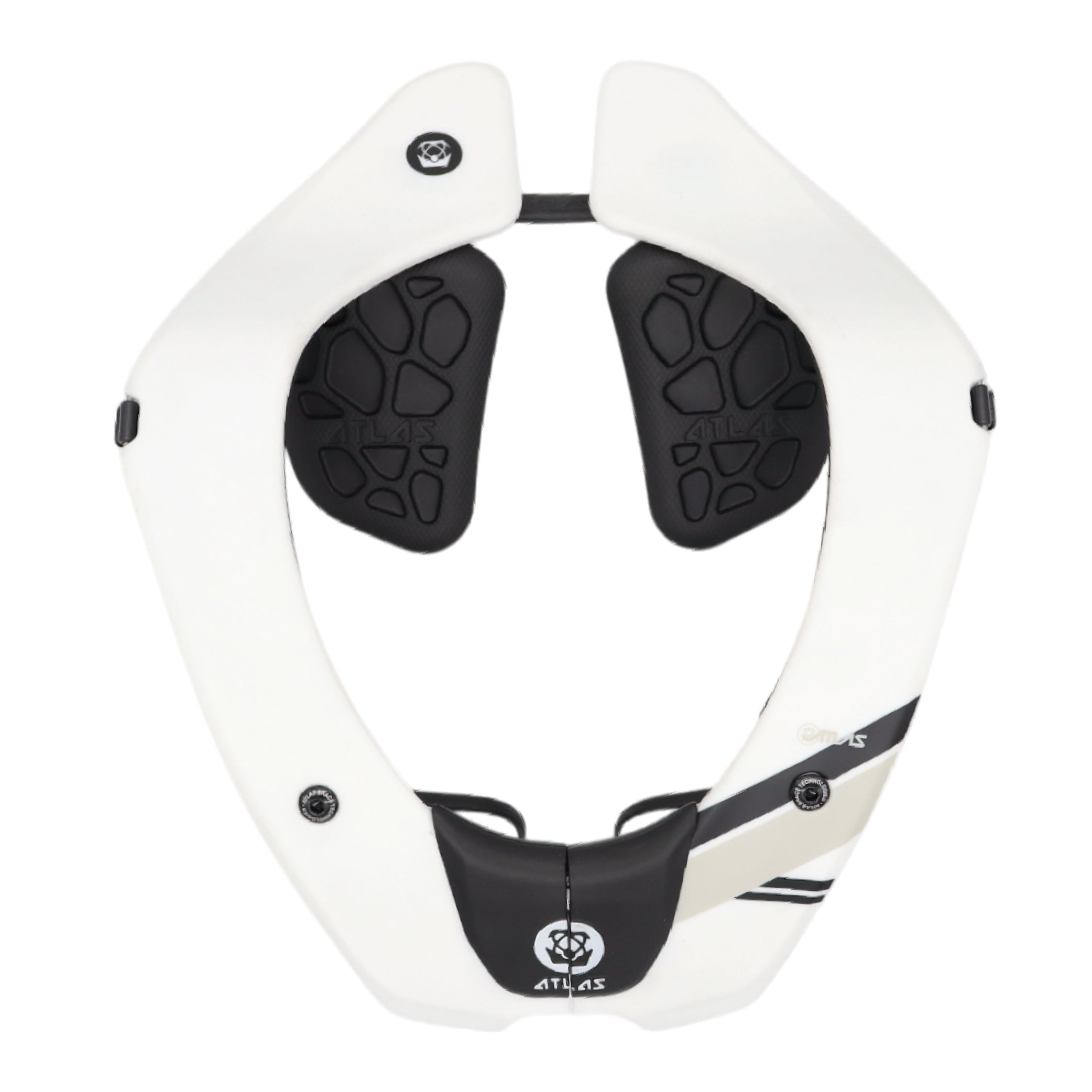 Atlas Air Lite Anti-Compression Sport Neck Brace (Adult - Small) for Use In: Powersports, Offroad Racing, Motocross, Mountain Biking, BMX, Snowmobiling, Snowboarding (White)
