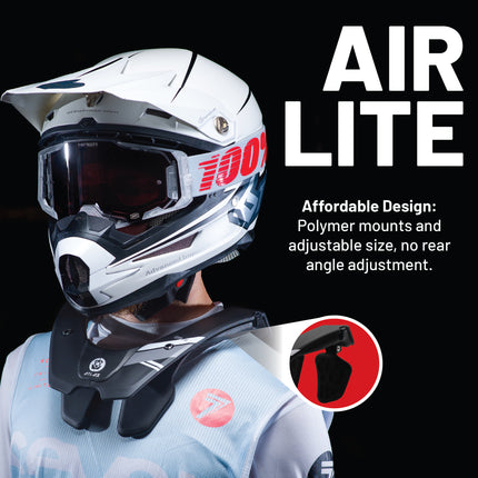 Atlas Air Lite Anti-Compression Sport Neck Brace (Adult - Large) for Use In: Powersports, Offroad Racing, Motocross, Mountain Biking, BMX, Snowmobiling, Snowboarding (Black)