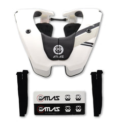 Atlas Tyke Anti-Compression Sport Neck Brace (Kids) for Use In: Powersports, Offroad Racing, Motocross, Mountain Biking, BMX, Snowmobiling, Snowboarding (White)