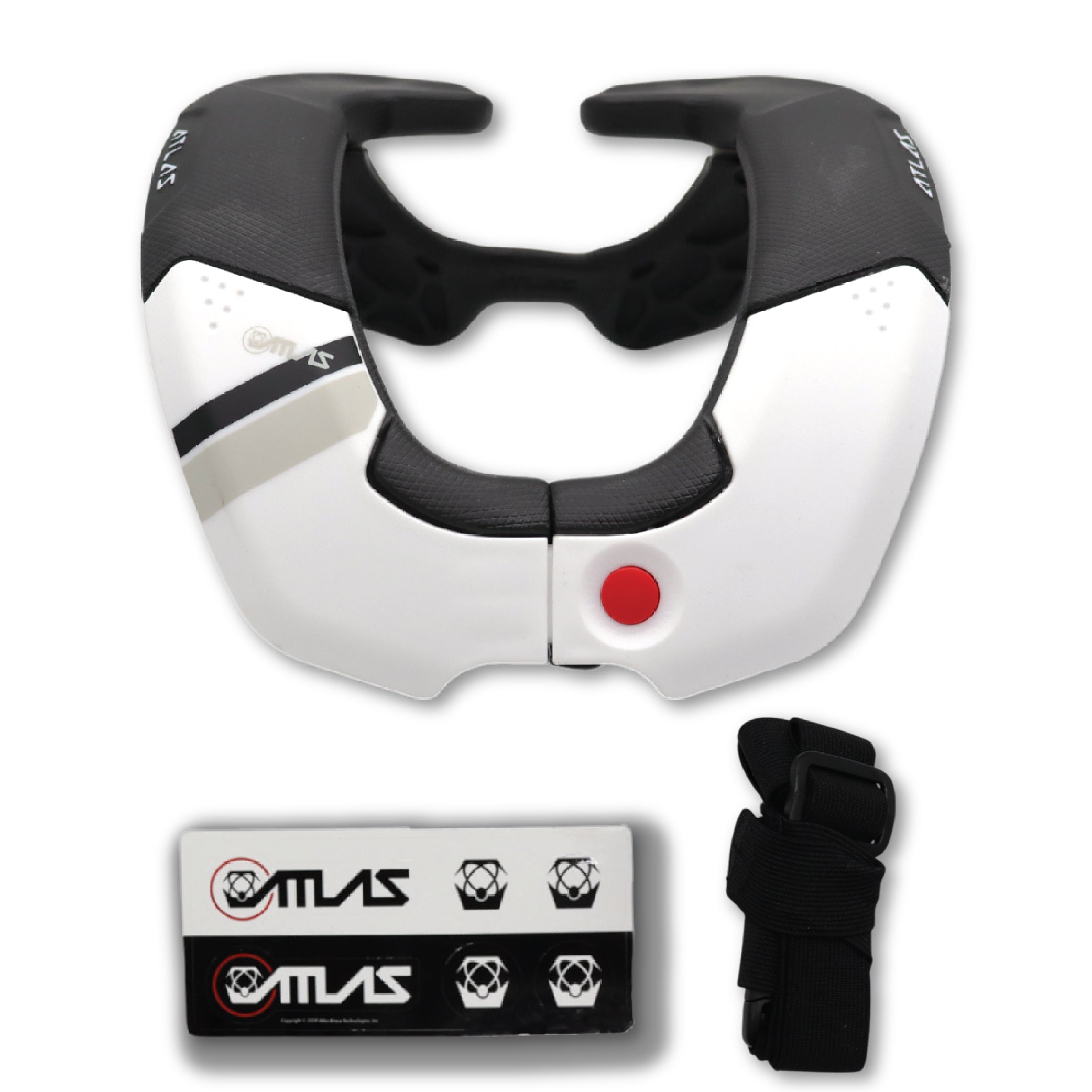 Atlas Broll Anti-Compression Sport Neck Brace (Kids Size) for Use In: Powersports, Offroad Racing, Motocross, Mountain Biking, BMX, Snowmobiling, Snowboarding (White)