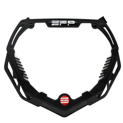 SYNDYT Pro Front Number Plate System for BMX / Electric Bikes - Universal, High Density,  Impact Resistant, Seven‑Piece Modular Design (Black / Black) SP-NP25LGB-BK