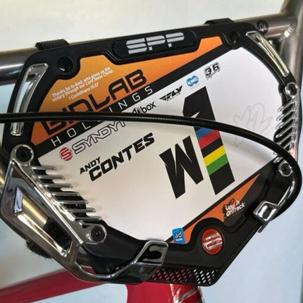SYNDYT Expert Front Number Plate System for BMX / Electric Bikes - Universal, High Density,  Impact Resistant, Seven‑Piece Modular Design (Black / Black) SP-NP25SMB-BK