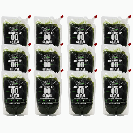 BLACKHAWK PERFORMANCE Lithium EP00 Grease for Centralized Lubrication Systems and Gear Boxes - 32 oz EZ Squeeze Pouch (12 pk)