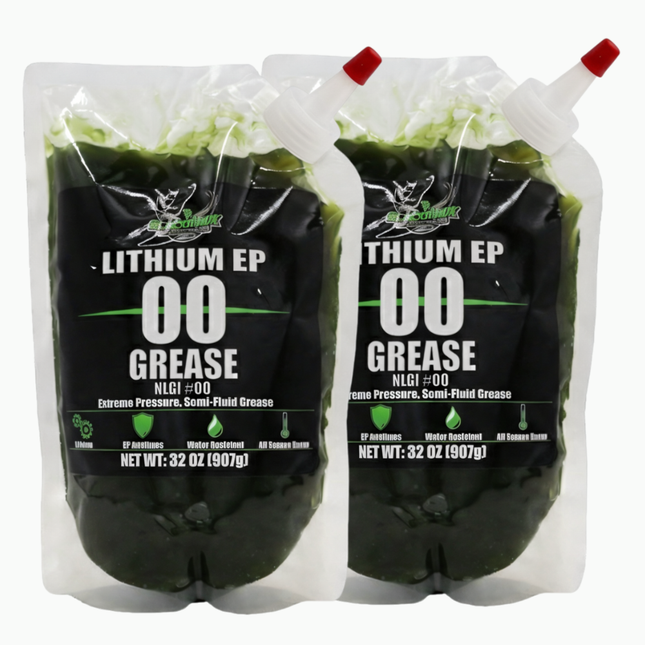 BLACKHAWK PERFORMANCE Lithium EP00 Grease for Centralized Lubrication Systems and Gear Boxes - 32 oz EZ Squeeze Pouch (2 pk)