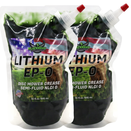 BLACKHAWK PERFORMANCE Lithium EP0 Grease for Disc Mowers and Gear Boxes, 32 oz EZ Squeeze Pouch (2pk)