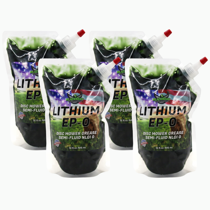 BLACKHAWK PERFORMANCE Lithium EP0 Grease for Disc Mowers and Gear Boxes, 32 oz EZ Squeeze Pouch (4pk)