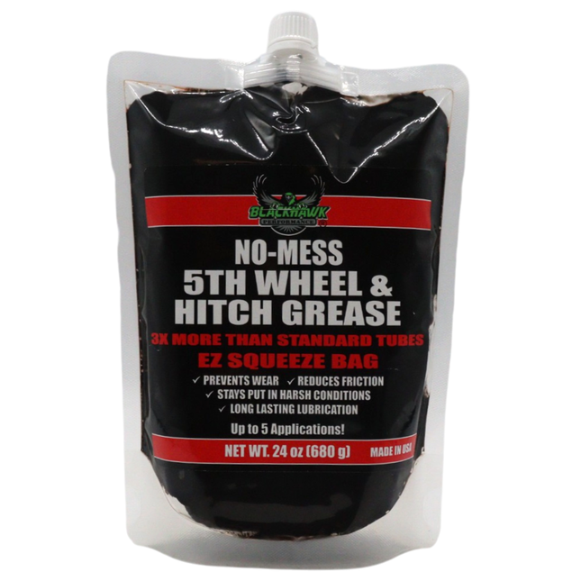 BLACKHAWK PERFORMANCE 5th Wheel and Hitch Grease 24 oz EZ-Squeeze (1 Pack), Prevents Wear, Reduces Friction, Compatible in Harsh Conditions, Long Lasting Lubricant, Squeeze and Apply