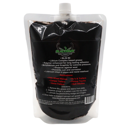 BLACKHAWK PERFORMANCE 5th Wheel and Hitch Grease 24 oz EZ-Squeeze (1 Pack), Prevents Wear, Reduces Friction, Compatible in Harsh Conditions, Long Lasting Lubricant, Squeeze and Apply
