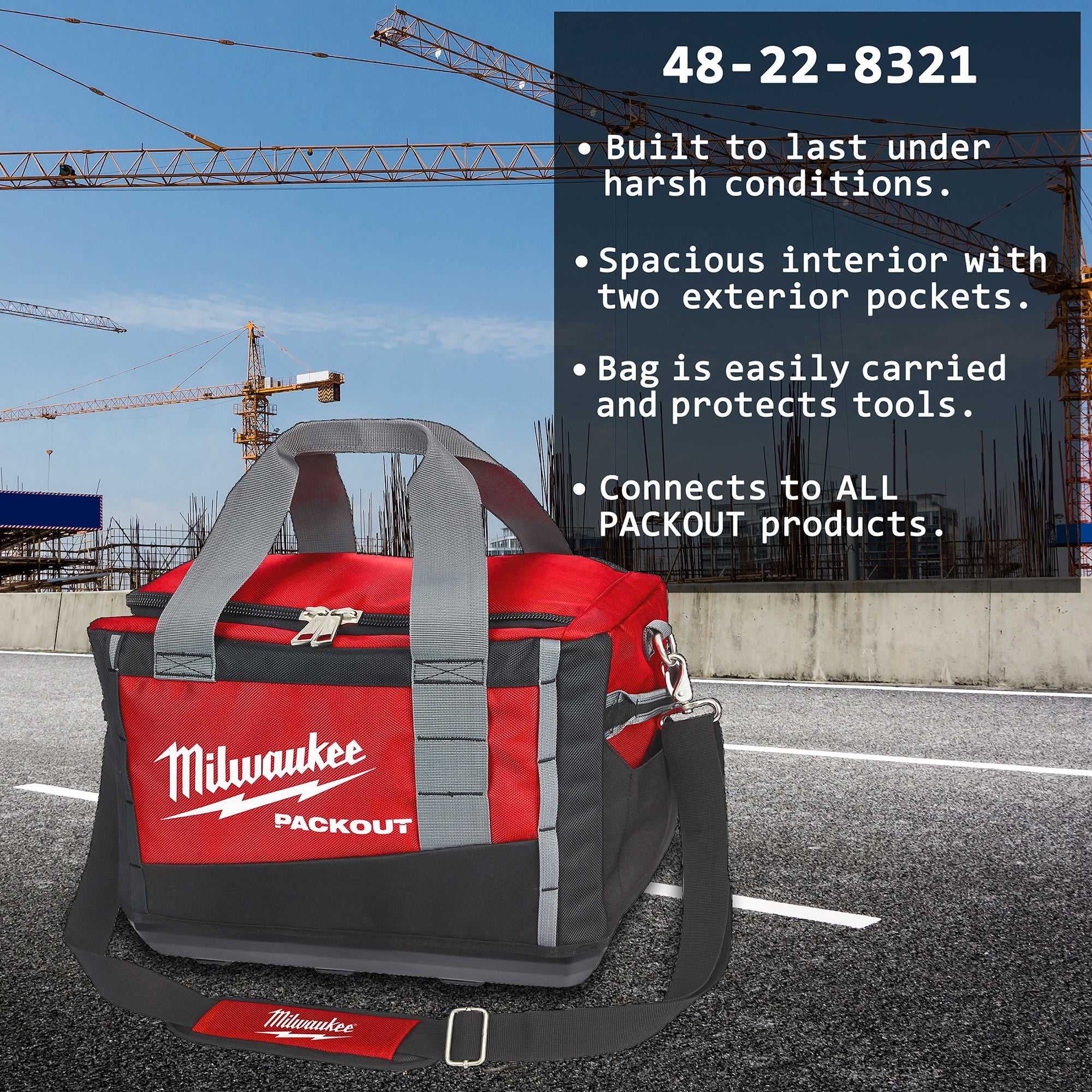 Milwaukee 48-22-8321 15-inch Heavy Duty Packout Polyester Carrying Tool Bag