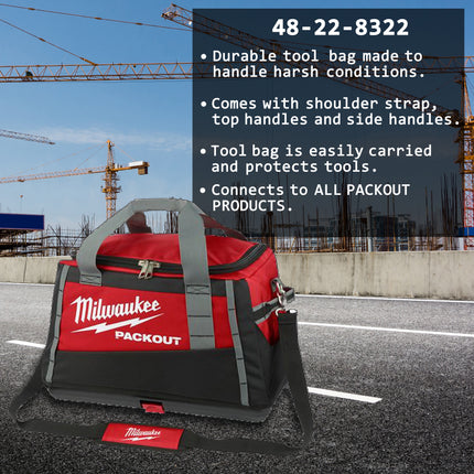 Milwaukee 48-22-8322 20-Inch Heavy Duty PACKOUT Polyester Carrying Tool Bag