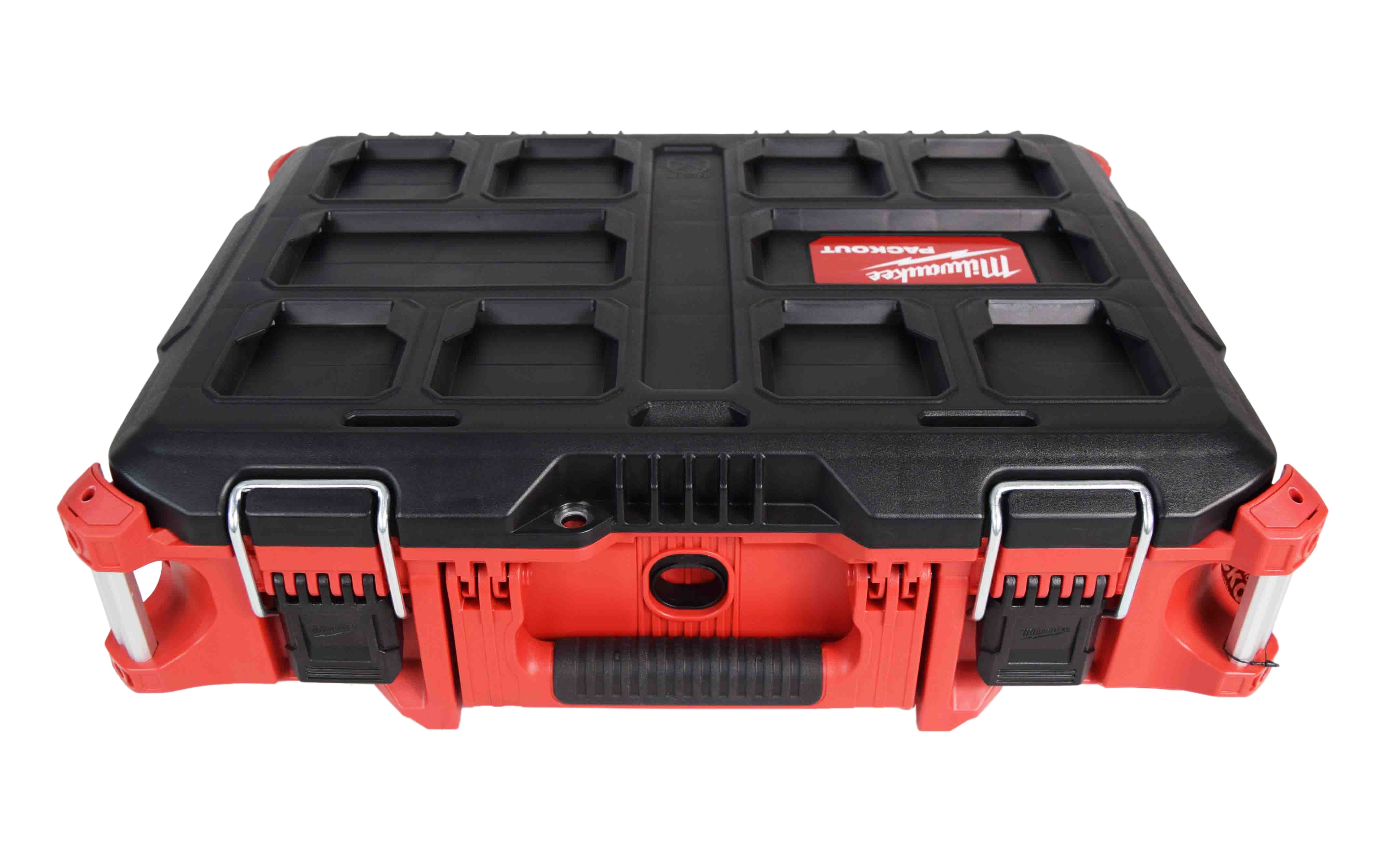 Milwaukee PACKOUT Rolling Tool Box — Heavy-Duty Modular Storage System, Impact-Resistant Polymer Construction, Industrial-Grade Extension Handle, IP65 Weather Seal, Lockable Storage
