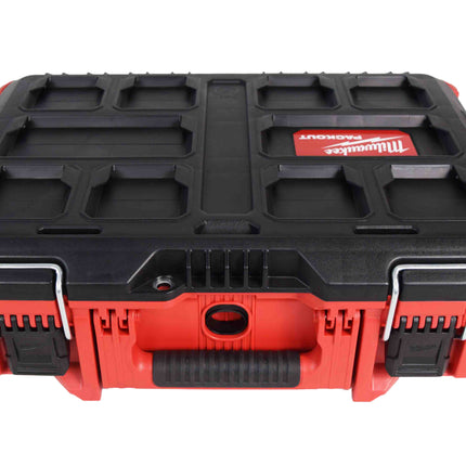 Milwaukee PACKOUT Rolling Tool Box — Heavy-Duty Modular Storage System, Impact-Resistant Polymer Construction, Industrial-Grade Extension Handle, IP65 Weather Seal, Lockable Storage