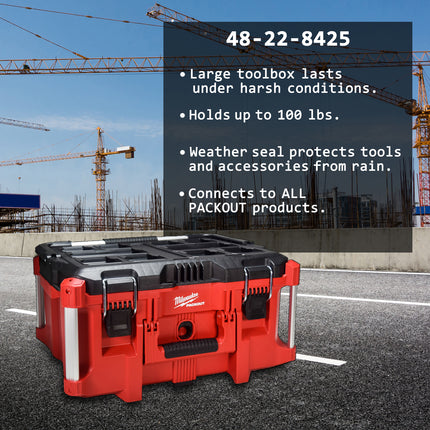 Milwaukee 48-22-8425 Packout 22.1" x 16.1" Heavy Duty Red/Black Large Tool Box