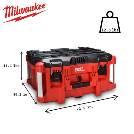Milwaukee 48-22-8425 Packout 22.1" x 16.1" Heavy Duty Red/Black Large Tool Box