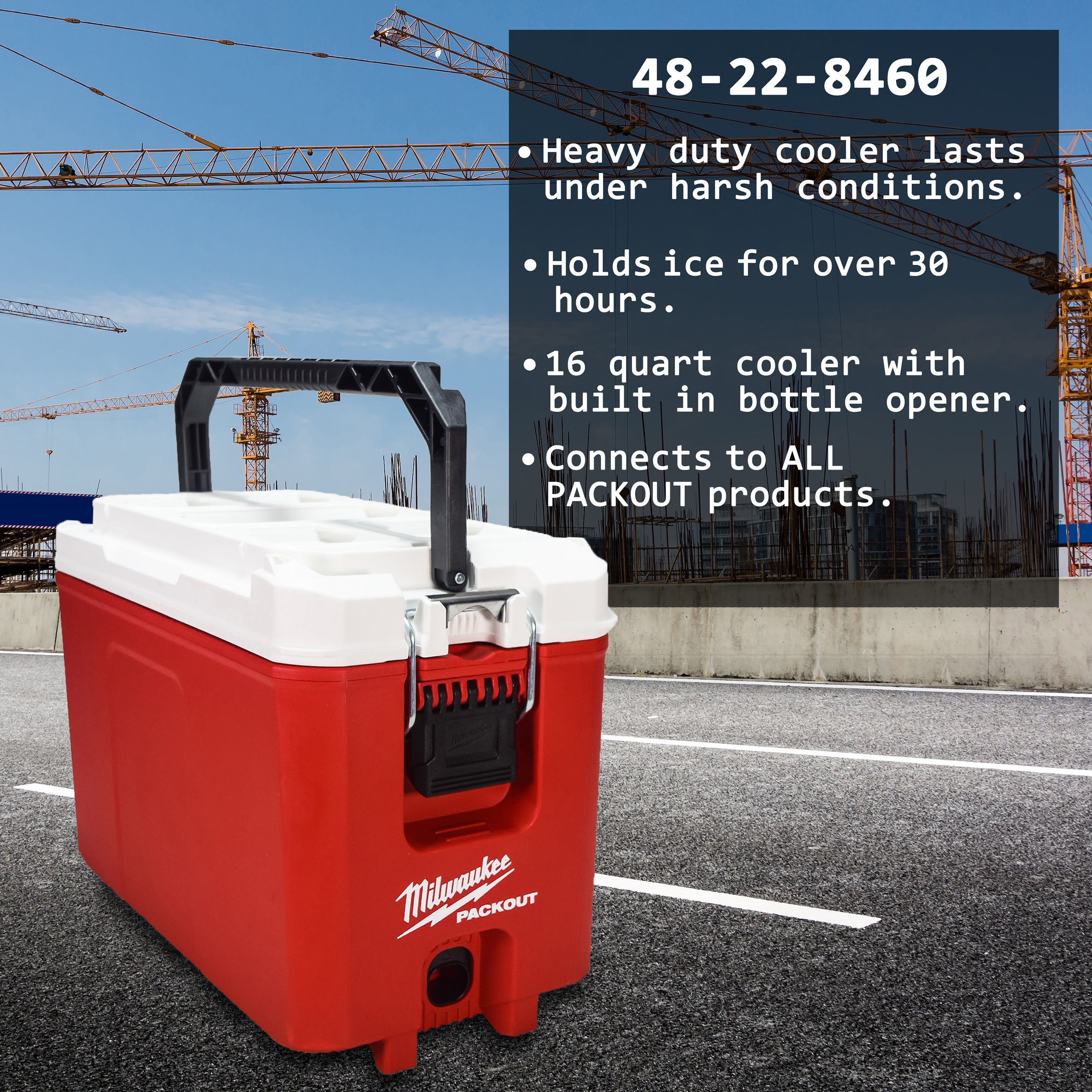 Milwaukee 48-22-8460 PACKOUT 16 Quart Impact Resistant Compact Cooler