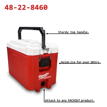 Milwaukee 48-22-8460 PACKOUT 16 Quart Impact Resistant Compact Cooler