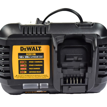 DeWALT DCB1106 FLEXVOLT 12V-20V 6 Amp MAX Lithium-Ion Battery Charger