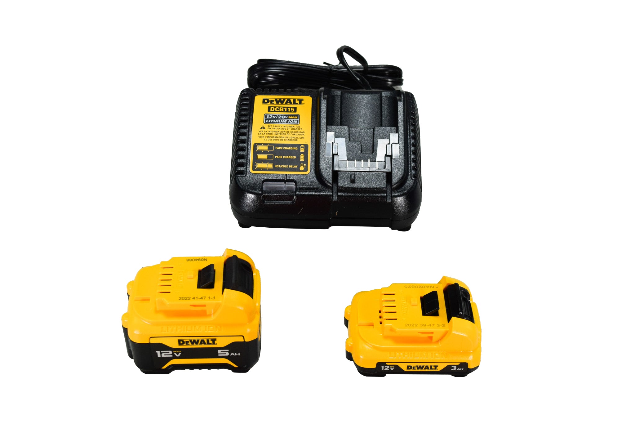 DeWalt DCB135C 2-Piece 12V 3 Ah / 5 Ah Lithium-Ion Batteries and Charger Starter Kit