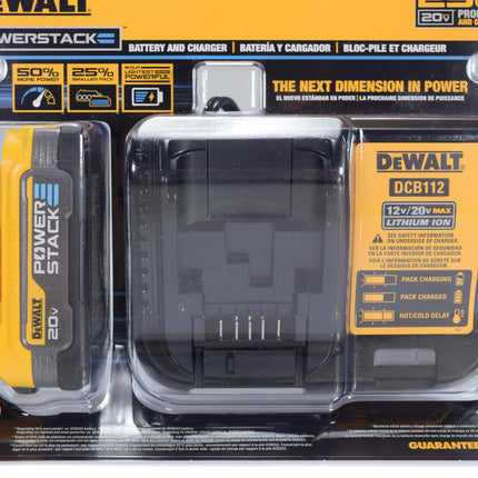 Dewalt DCBP034C 20V MAX Powerstack Compact Lithium-Ion Battery and Charger Kit