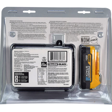 Dewalt DCBP034C 20V MAX Powerstack Compact Lithium-Ion Battery and Charger Kit
