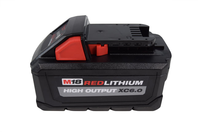 Milwaukee 48-11-1865 M18 REDLITHIUM HIGH OUTPUT XC6.0 6.0Ah Battery Pack - 50% More Power, Runs Cooler (Single Pack)