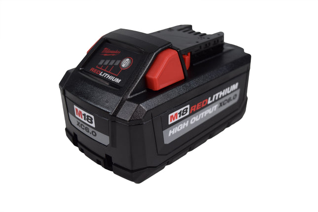 Milwaukee 48-11-1865 M18 REDLITHIUM HIGH OUTPUT XC6.0 6.0Ah Battery Pack - 50% More Power, Runs Cooler (Single Pack)