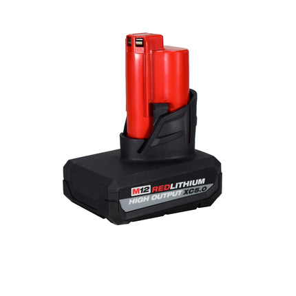 Milwauke 48-11-2450 M12 12-Volt Lithium-Ion XC High Output 5.0 Ah Battery Pack