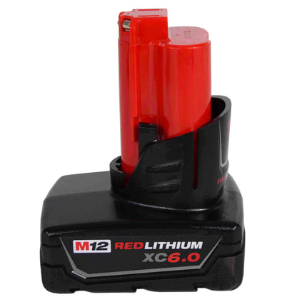 Milwaukee M12 REDLITHIUM XC6.0 12V Extended-Capacity Battery — 6.0 Ah, REDLINK Intelligence, 3× Runtime, All-Weather Performance, Compatible with 70+ M12 Tools