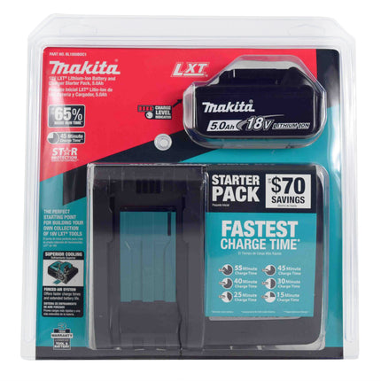 Makita BL1850BDC1 18V LXT Li-Ion 5.0Ah Compact Battery w/ Charger Starter Kit