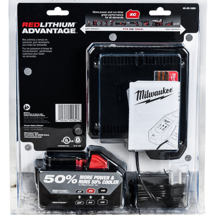 MILWAUKEE 48-59-1880 M18 REDLITHIUM HIGH OUTPUT XC8.0 Starter Kit