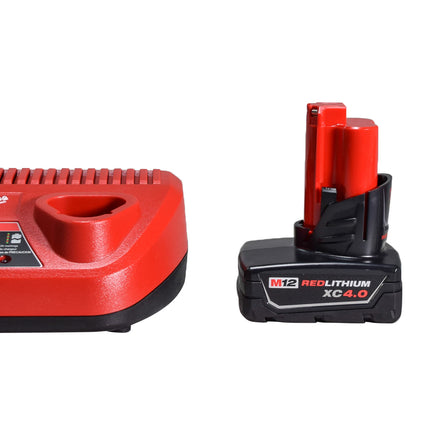 Milwaukee M12 12-Volt Lithium-Ion 4.0 Ah and 2.0 Ah Batteries and Charger Kit