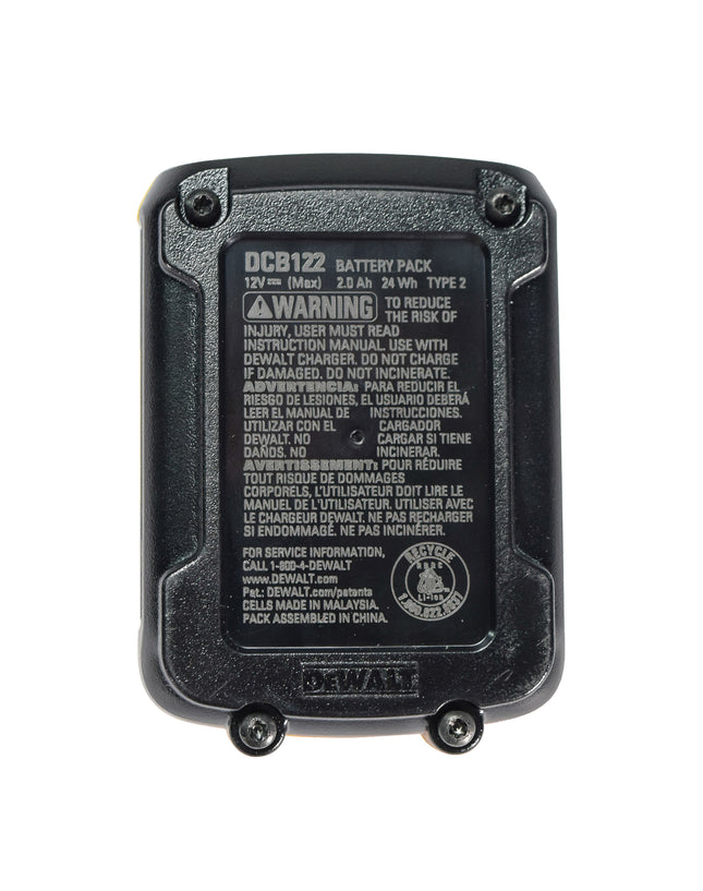 DeWalt DCB122 12V MAX 2.0Ah Lithium-Ion Battery Pack with Fuel Gauge – Compatible with XTREME 12V MAX Tools