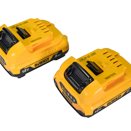 DeWalt DCB122 12V 2.0Ah Lithium-Ion Batteries - 2 Pack
