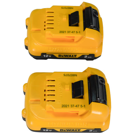 DeWalt DCB122 12V 2.0Ah Lithium-Ion Batteries - 2 Pack