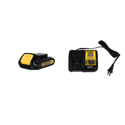 DEWALT DCB201 20V MAX Lithium-Ion Battery 1.5Ah with DCB112 12V/20V MAX Fast Charger, Lightweight Compact Power Tool Battery & Charger Kit, Compatible with DEWALT 20V MAX System