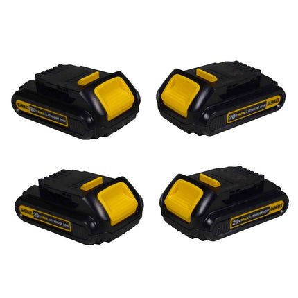 Dewalt DCB201 20-Volt MAX Lithium-Ion 1.5Ah Compact Battery Pack (4 Pack)
