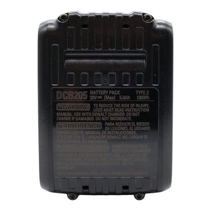 Dewalt DCB205-NBX 20V 5.0 Ah Single Lithium-Ion Battery
