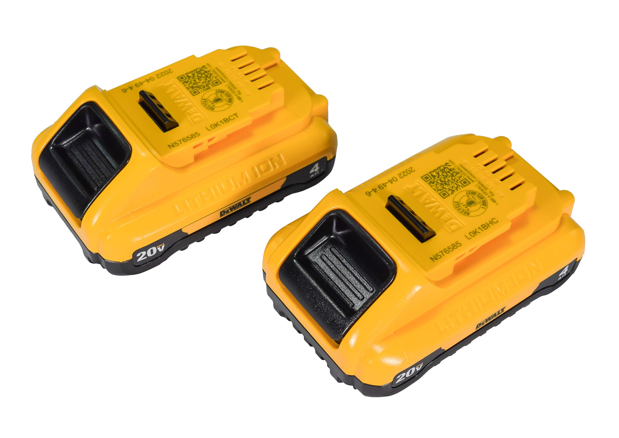 DEWALT DCB240-2 20V MAX 4Ah Compact Lithium Ion Battery (2 Pack)