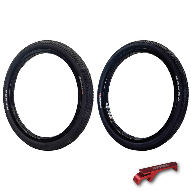 Kenda Kudos Pro K1233 - 20x1.95 Tubeless BMX Bicycle Tire - 120 TPI and Folding Bead - Lightweight, High-Performance BMX Bike Tire (20 x 1.95)(20/1.95) w/ Kenda Keychain
