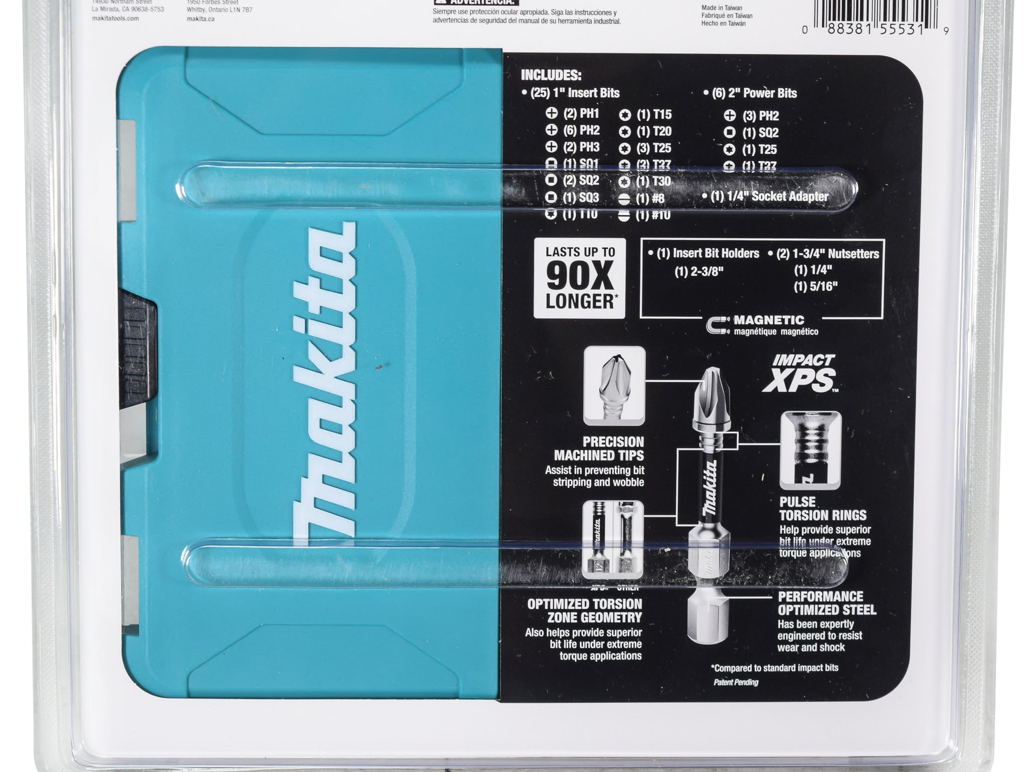 Makita E-01666 35 Pc. Heavy Duty XPS Magnetic Impact Bit Set