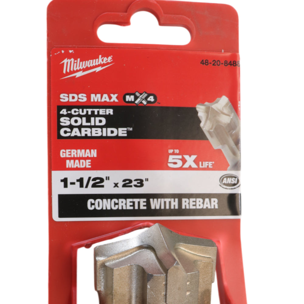 Milwaukee 48-20-8488 1-1/2 in. x 23 in. 4-Cutter SDS-MAX Carbide Drill Bit